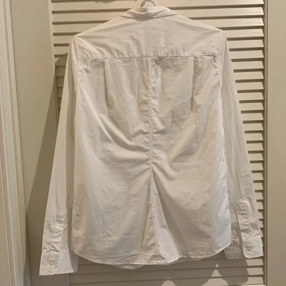 Frank & Eileen Barry Superluxe Italian Cotton White Button-Down Shirt Size M - Picture 11 of 13